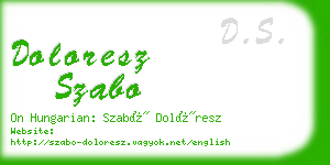 doloresz szabo business card